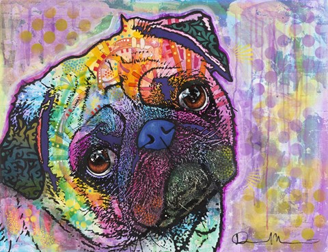 Framed Pug Love Print