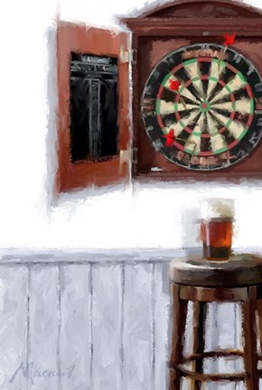 Framed Dart Board Print