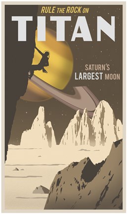 Framed Rock Climbing On Titan Print