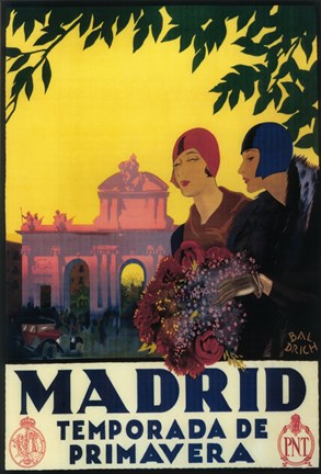 Framed Madrid Temporada de Primavera Ad Print