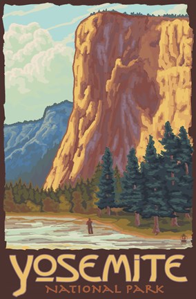 Framed Yosemite National Park Scene I Print