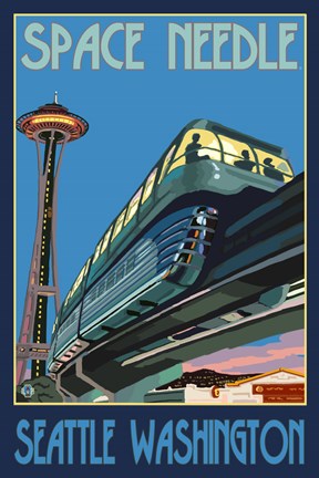 Framed Space Needle Seattle Print