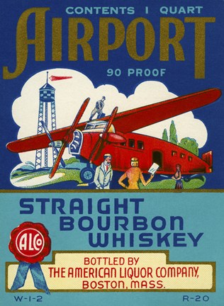 Framed Airport Bourbon Whiskey Print