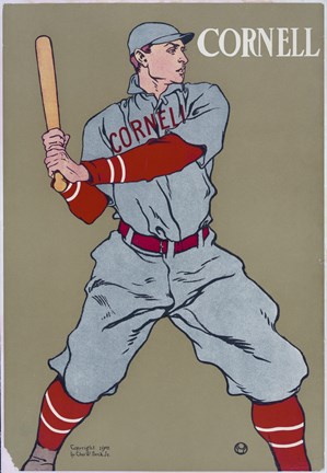 Framed Cornell Baseball Print