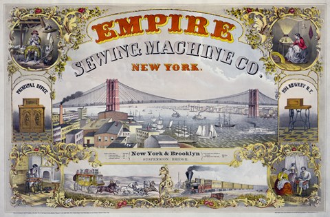 Framed Empire Sewing Machine Co. Print