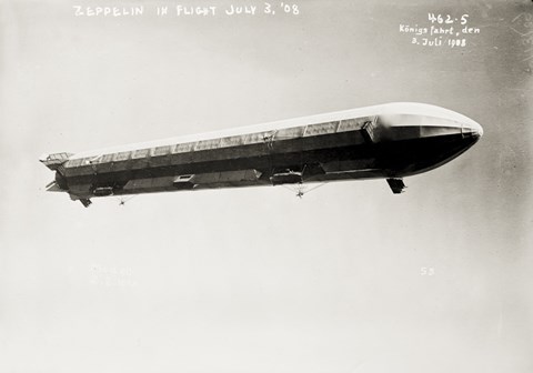 Framed Zeppelin Airship in Flight II Print