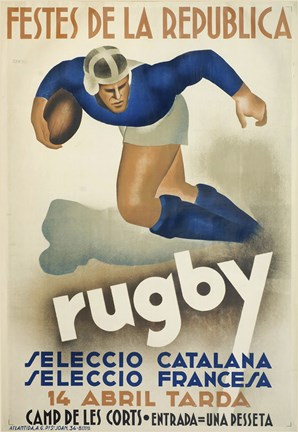 Framed Rugby Print