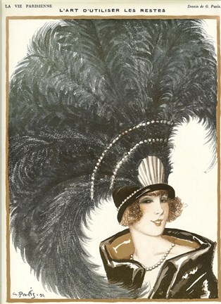 Framed Lavie Parisienne Featherhat Print