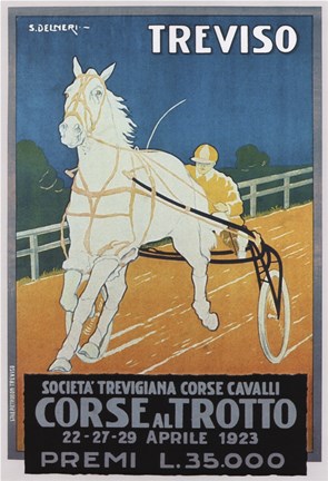 Framed Treviso Horse Racing Print