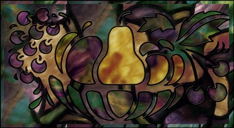 Framed Stained Glass Fruit Print