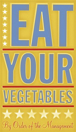 Framed Eat Your Vegetables Print