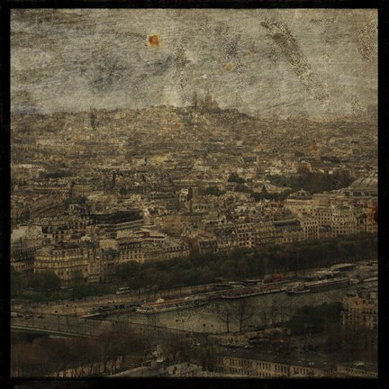 Framed Paris Skyline II Print
