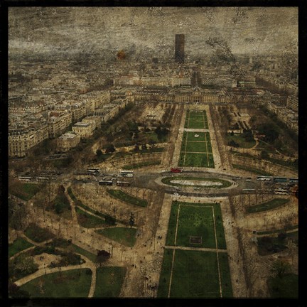 Framed Paris Skyline V Print