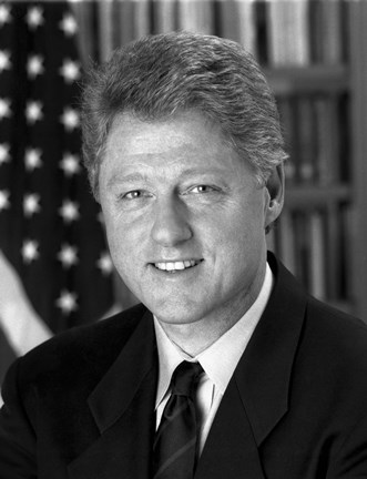 Framed President Bill Clinton Print