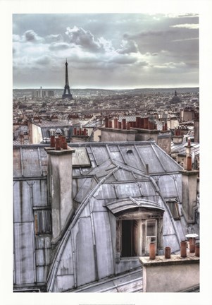 Framed Paris Rooftops Print