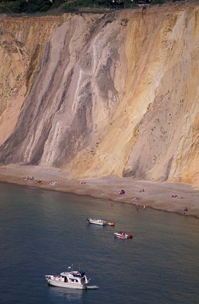 Framed Colorful Cliffs, Alum Bay, Isle of Wight, England Print