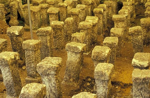 Framed Roman Villa Heating, Cotswolds, Gloucestershire, England Print