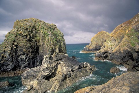 Framed Mullion Cove, Cornwall, England Print