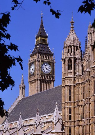 Framed Big Ben and Houses of Parliament, London, England Print