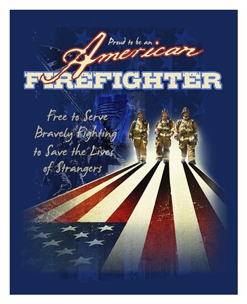 Framed American Firefighters Print