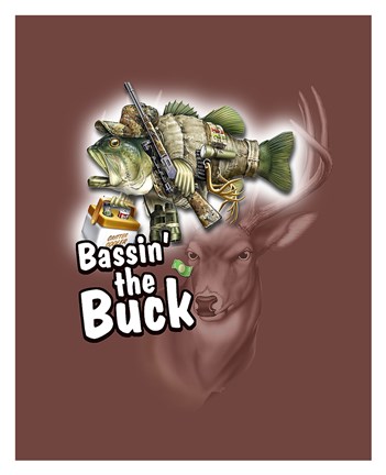 Framed Bassin&#39;  the Buck Print