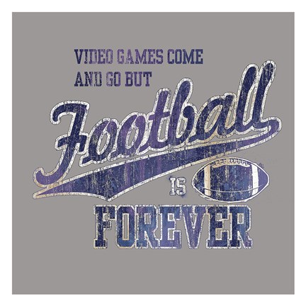 Framed Footbal Forever Print