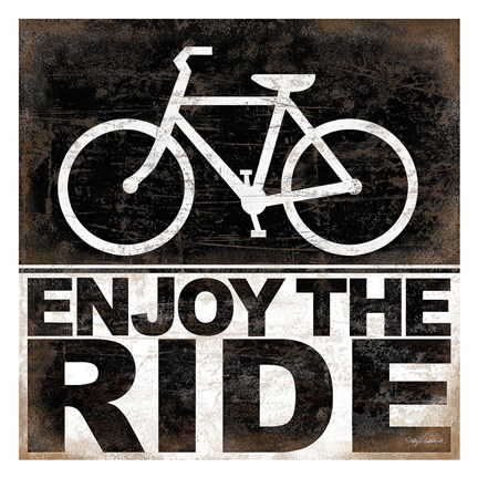 Framed Enjoy the Ride - Bicycle Print