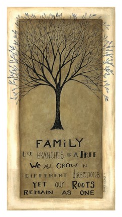 Framed Family Tree Print