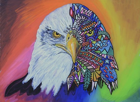 Framed Animals Of Pride - Eagle Print