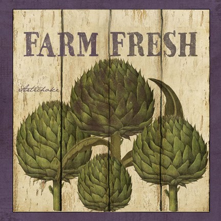 Framed Farm Fresh Artichoke Print