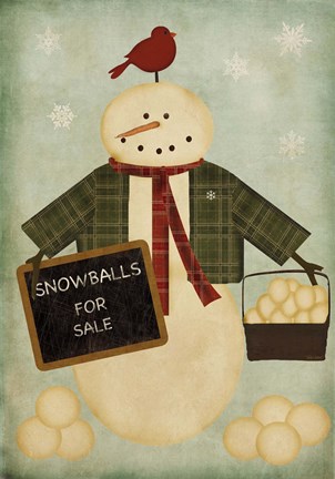 Framed Holiday Snowballs Print