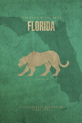 Framed Florida Poster Print