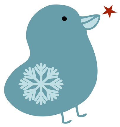 Framed Snowflake Bird Print