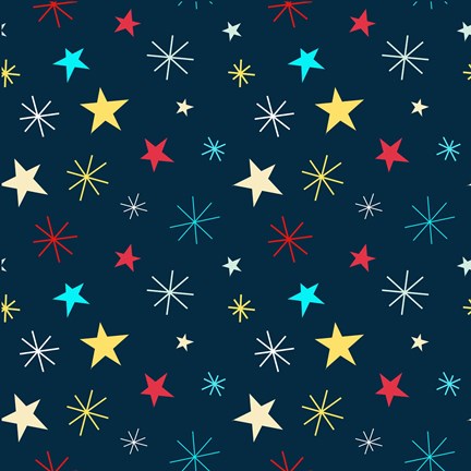 Framed Sweet Stars Pattern Print