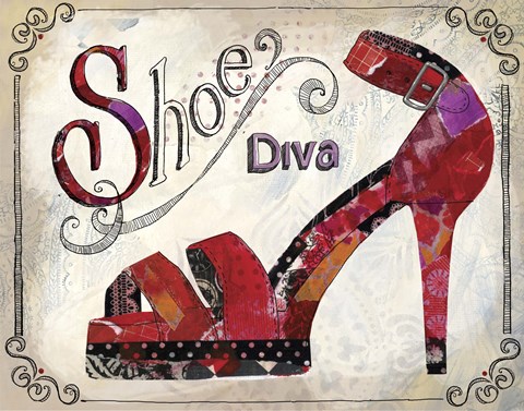 Framed Shoe Diva Print