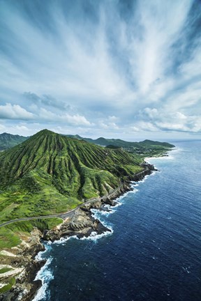 Framed Koko Crater Vertical Print