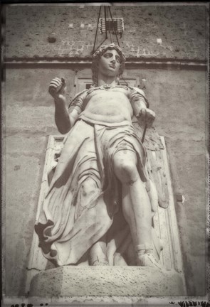Framed Statue Castel Sant Angelo Print
