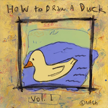 Framed How to Draw A Duck Print