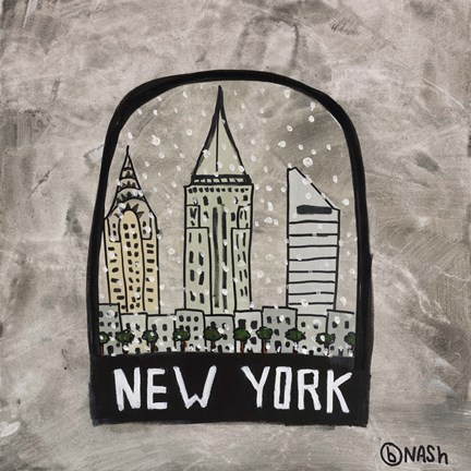 Framed New York Snowglobe Print