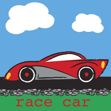 Framed Race Car Print