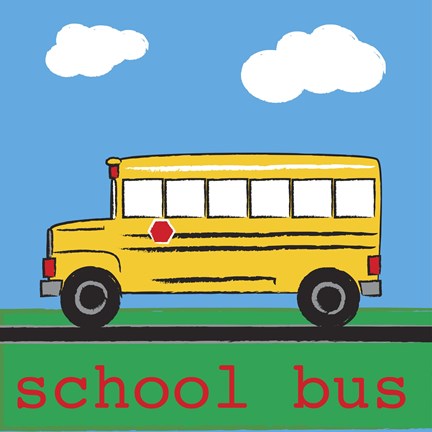Framed School Bus Print