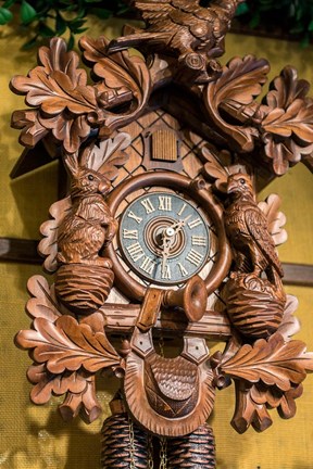 Framed Cuckoo Clock, Rothenburg, Germany Print