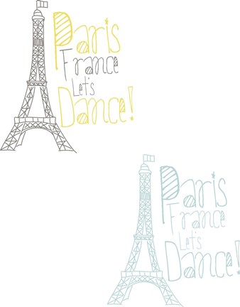 Framed Paris France Let&#39;s Dance Print