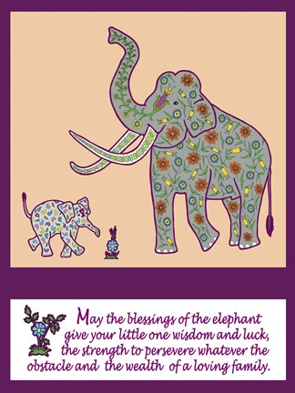 Framed Elephant Print Print