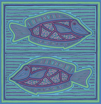 Framed Square Fish Print