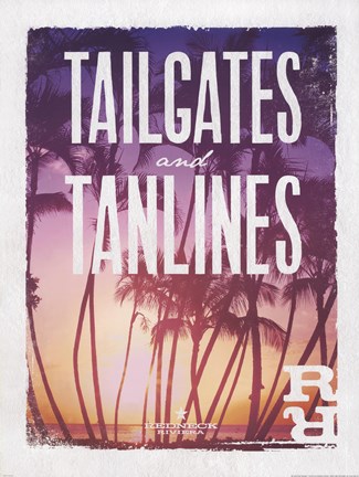 Framed Tailgates and Tanlines Print