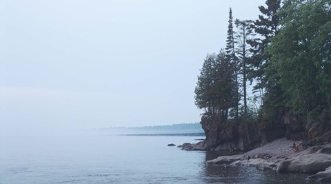 Framed Lake Superior 4 Print