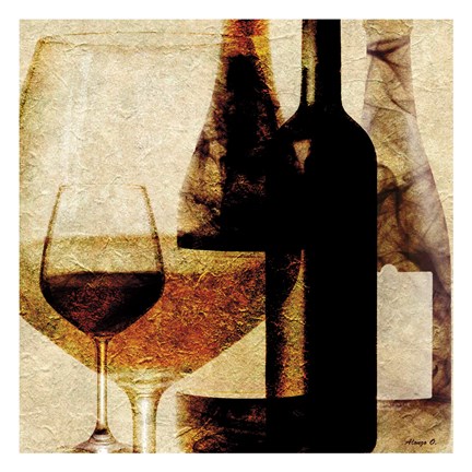 Framed Smokey Wine Print