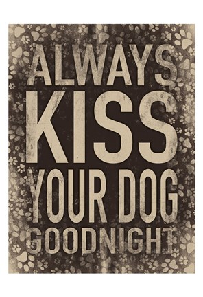 Framed Kiss Your Dog Print