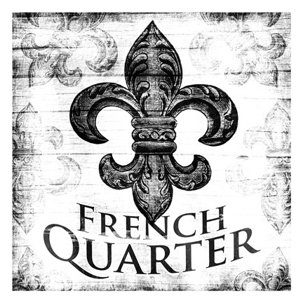 Framed French Quarters BW Print